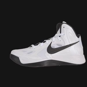 Nike Zoom Hyperfuse 2012 White Black High Top Basketball Shoes 11.5 GUC